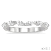 1/3 Ctw Marquise Cut Diamond Wedding Band in 14K White Gold